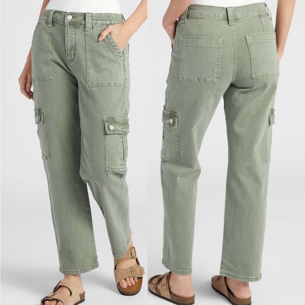 Vervet High-Rise Cargo Straight Leg Jeans